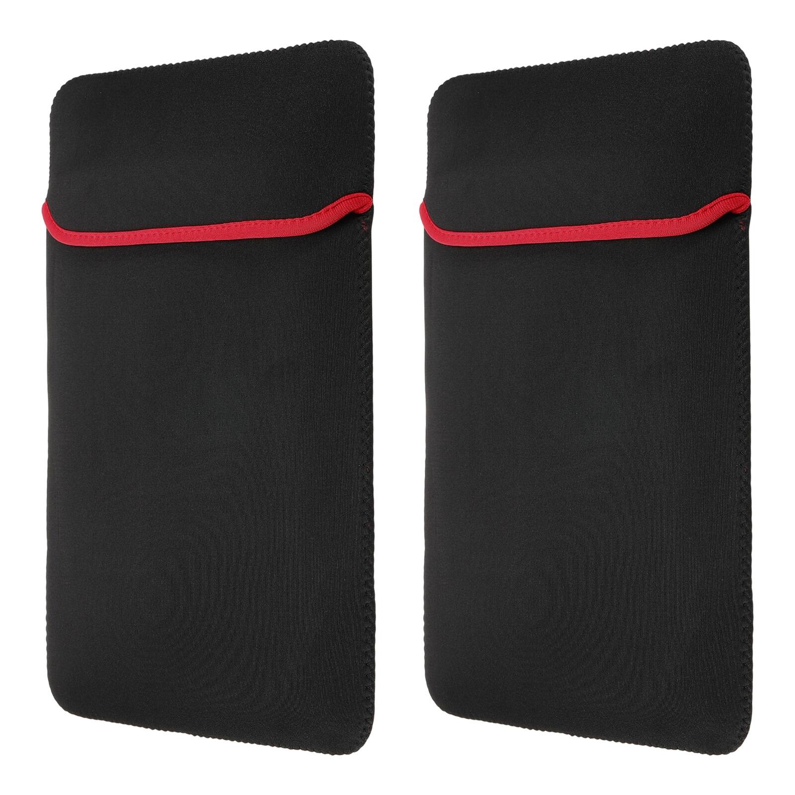 Front. Unique Bargains - 2pcs Laptop Case - Soft Computer Sleeve Carrying Bag, Shockproof Protective Cover for 17.3" Notebook - Red-Black.