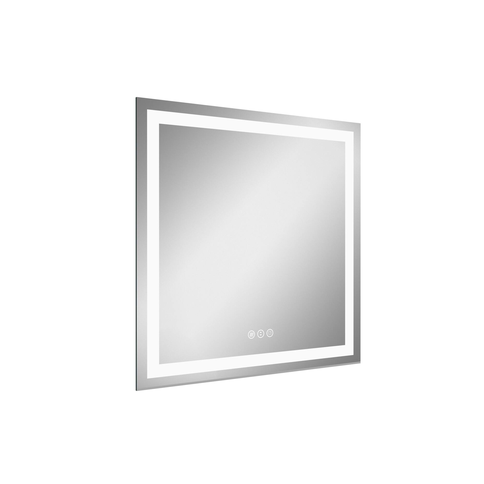 Alt View 1. Boyel Living - 36 in W x 36 in L Square Frameless Wall Bathroom Vanity Mirror with Front and Backlit and Anti Fog.