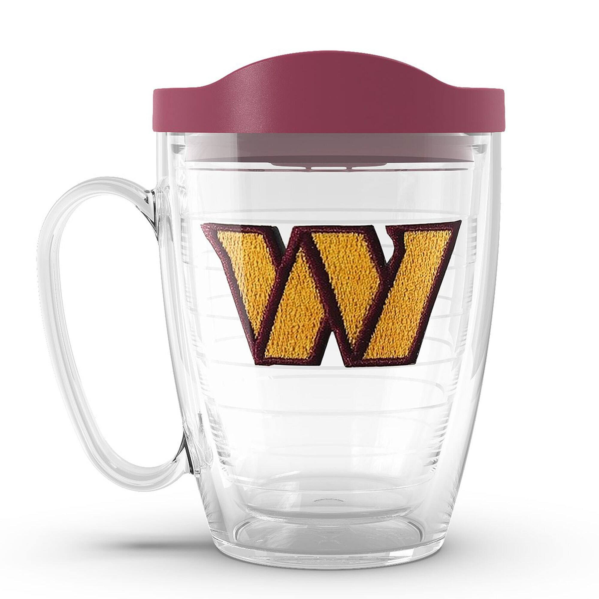 Front. Tervis - Washington Commanders 16oz. Emblem Classic Mug with Lid - Multicolor.