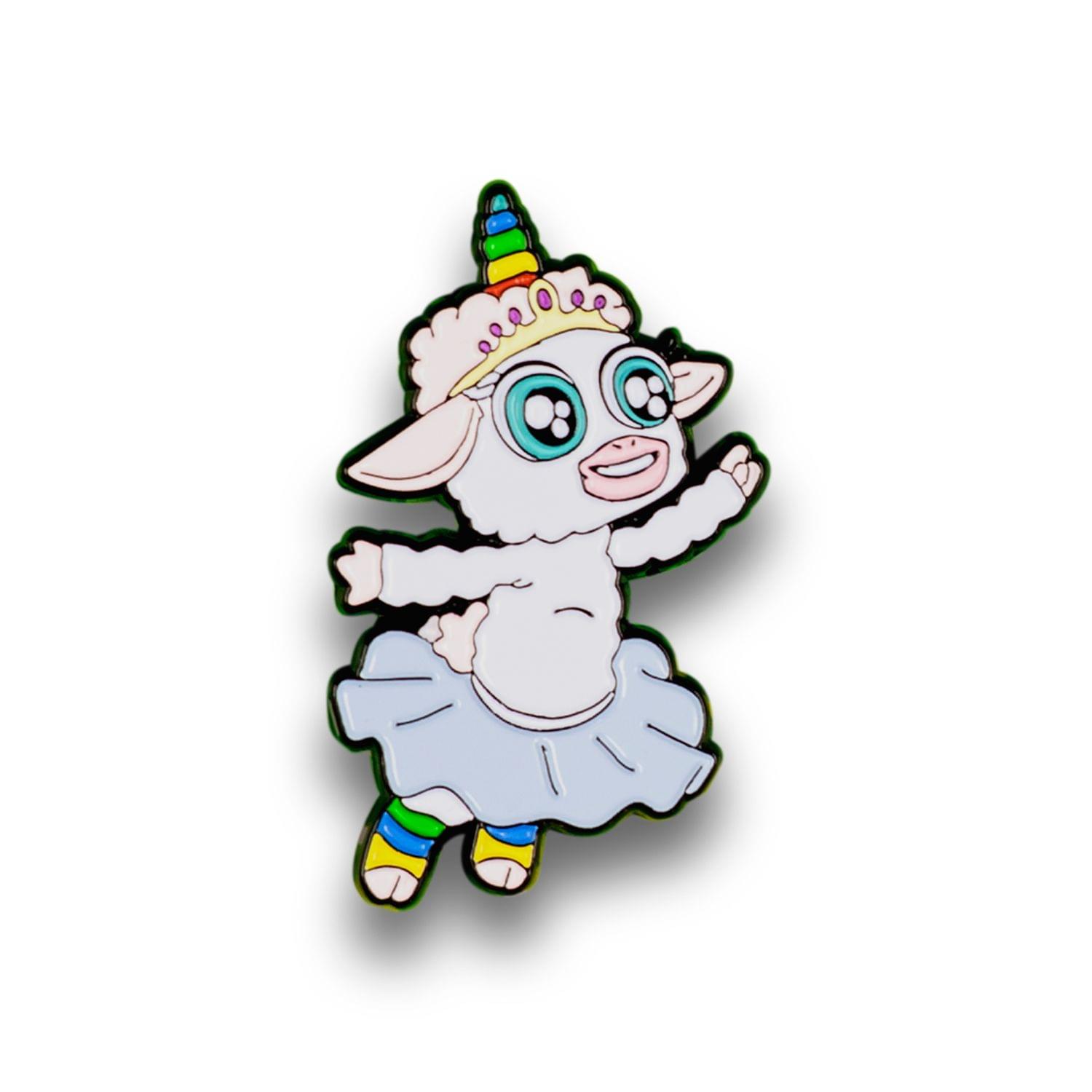 Alt View 1. SalesOne LLC - Rick and Morty Collector's Enamel Pin, Tinkles the Unicorn Lamb - Blue.