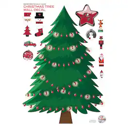 Fan Creations - Tampa Bay Buccaneers Holiday Wall Decal - Multicolor