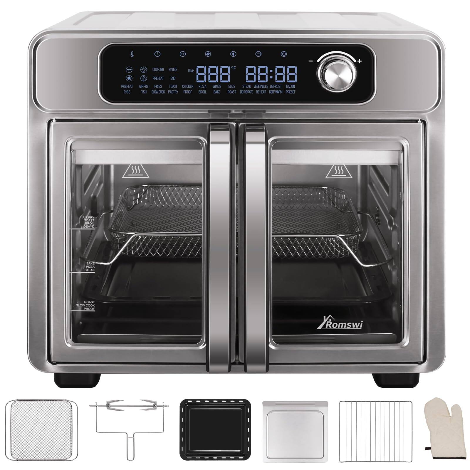 - COOKING
- PREHEAT
- PREPARE
- END
- STEAK
- MEAT
- FISH
- SLOW COOK
- PASTRY
- PROOF
- TOAST
- CHICKEN
- PIZZA
- WINES
- EGGS
- BAKE
- ROAST
- STEAK, MEAT, BAKE, DEEP FRY, BACON
- DEHYDRATE, REHEAT, KEEP WARM, PRESET
- 88:88
- FAST
- GENIO
- ICAL ROAST
- Romswi