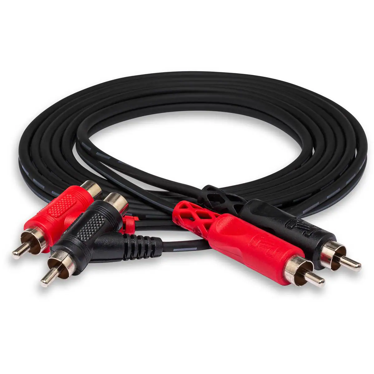 Hosa Technology 3.3'/1m Dual RCA to Dual Piggyback RCA Audio Cable ...