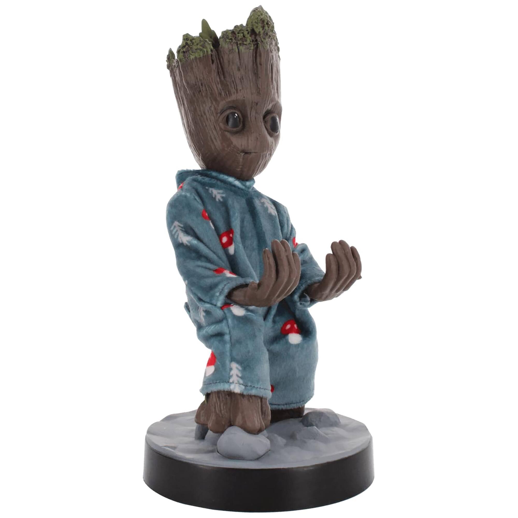 Left. Cable Guys by Exquisite Gaming - Guardians of The Galaxy: Toddler Groot In Pj's Game Controller & Phone Holder.