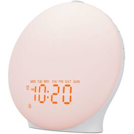 Dazzed Corner - Sunrise Alarm Clock, Bluetooth Speaker Wake Up Light Alarm Clock - White