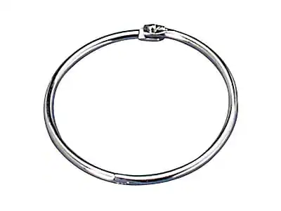 Front. Officemate - Book Rings, Silver, 100/Box - Silver.