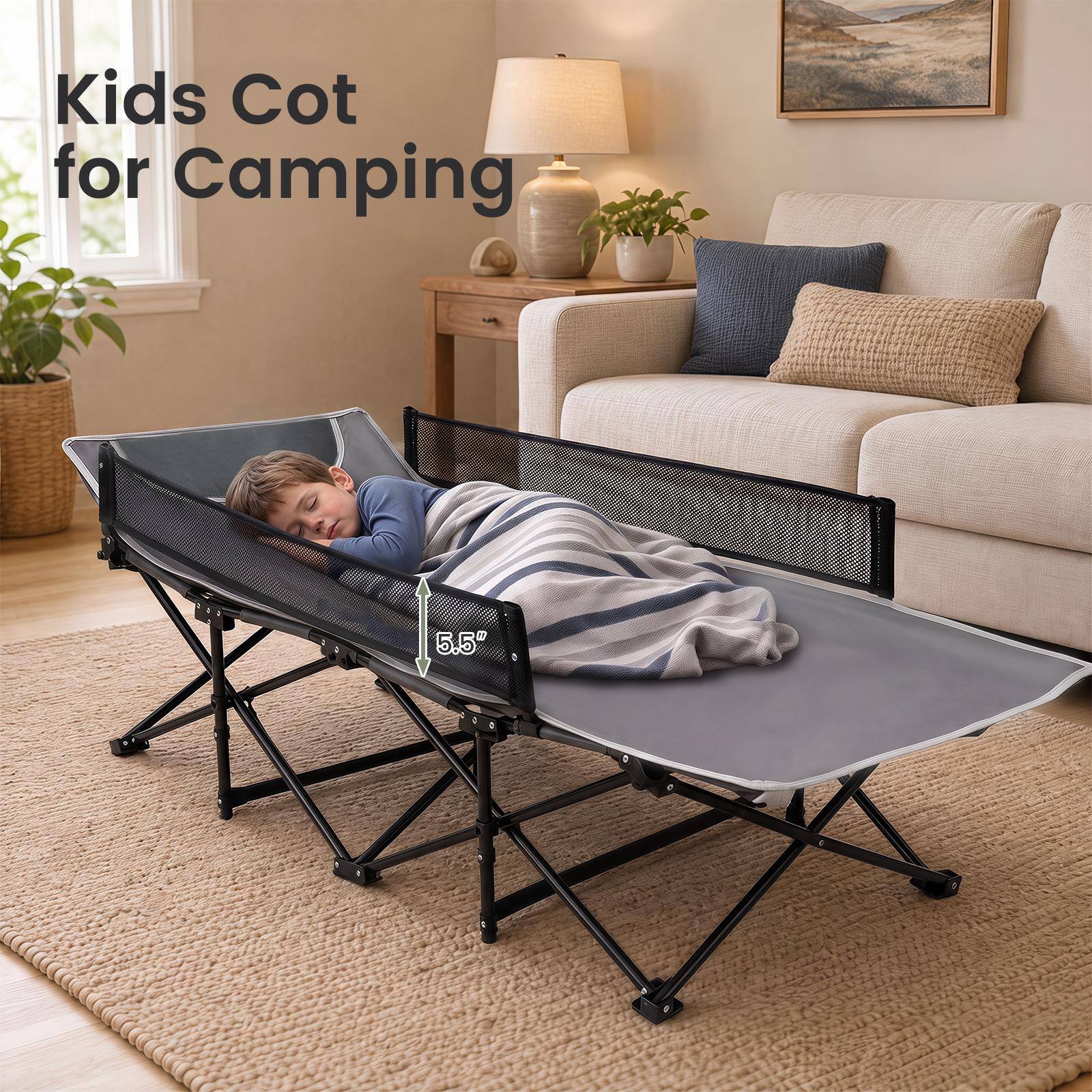 Kids Cot for Camping  
5.5"
