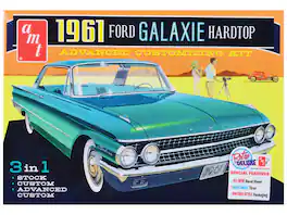 Skill 2 Model Kit 1961 Ford Galaxie Hardtop 3-in-1 Kit 1/25 Scale Model by AMT - Green