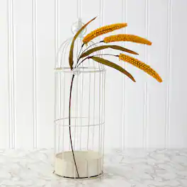 BreeBe - 30" Sorghum Harvest Artificial Flower (Set of 12) - Yellow