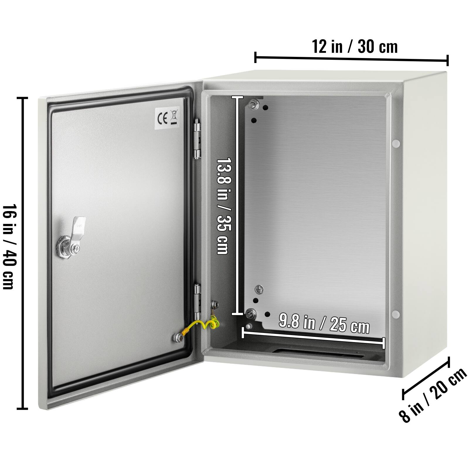 12 in / 30 cm  
16 in / 40 cm  
13.8 in / 35 cm  
9.8 in / 25 cm  
8 in / 20 cm