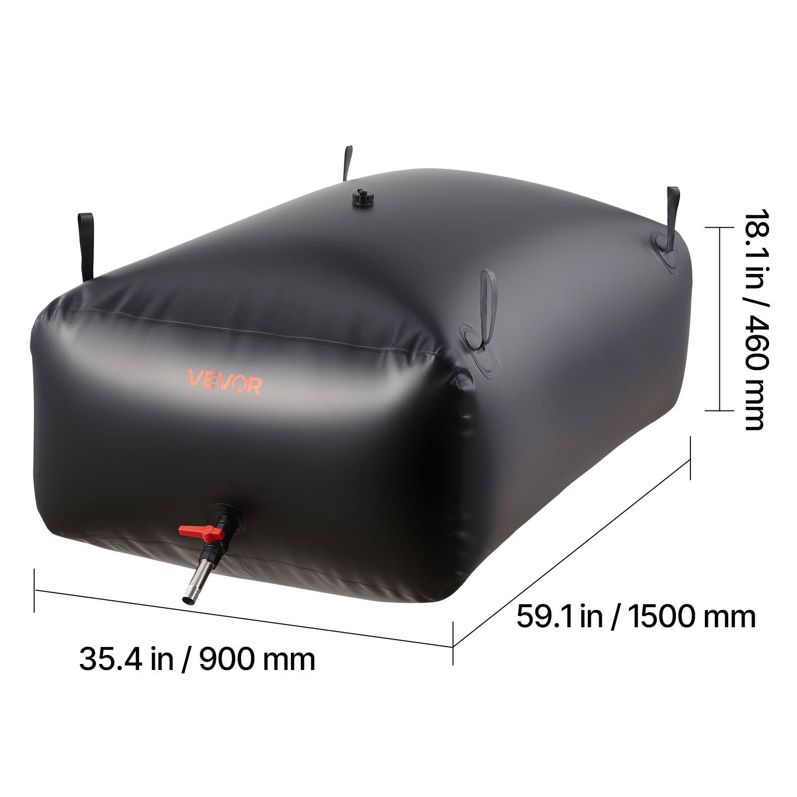 VEVOR

18.1 in / 460 mm

35.4 in / 900 mm

59.1 in / 1500 mm