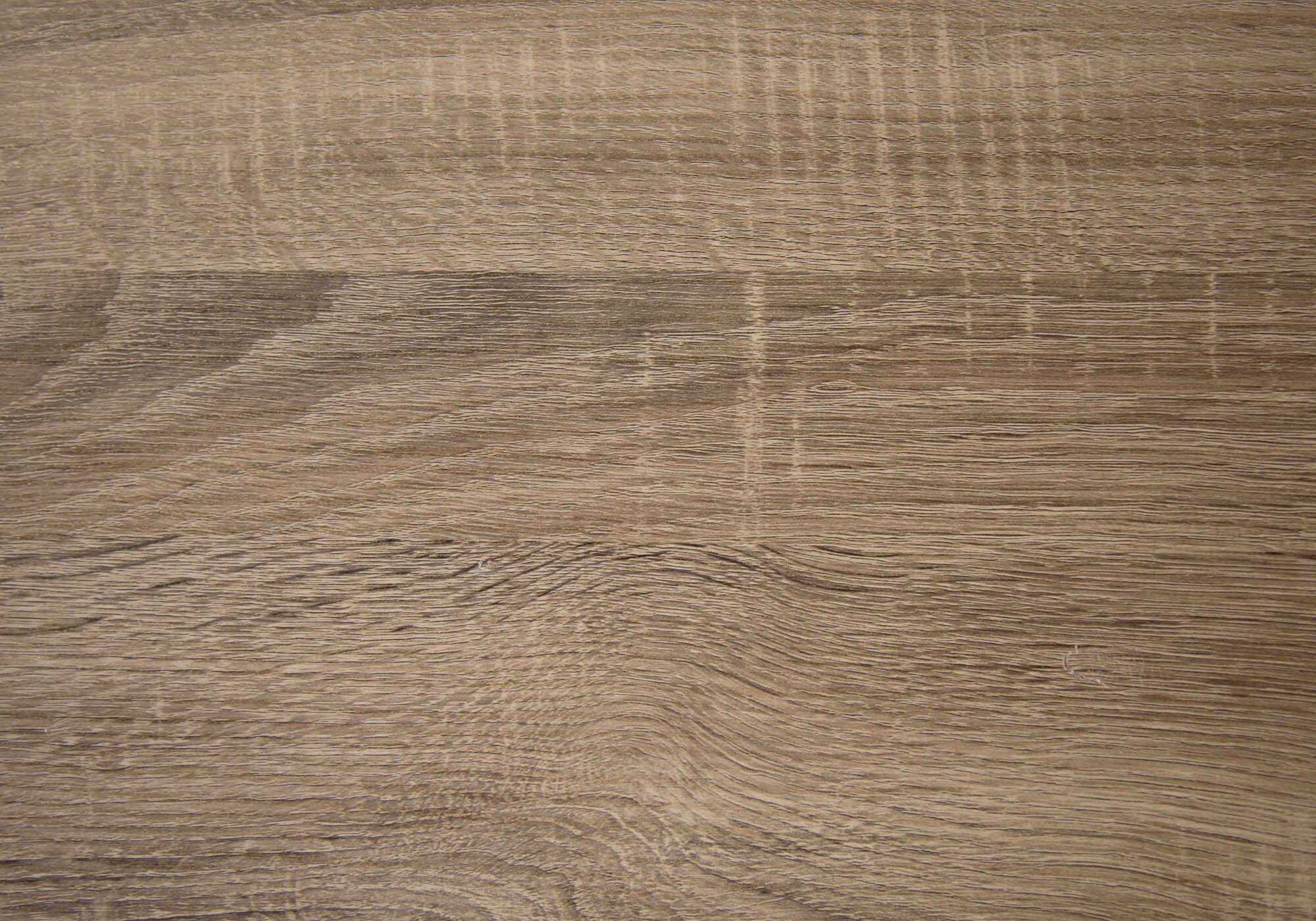 Back. TinyHomie - Accent Table Console Entryway Narrow Corner Living Room Bedroom Brown Laminate Black Metal Contemporary Modern - taupe.