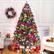 Angle. GARVEE - 6ft Artificial Christmas Tree, Premium Spruce Hinged Material, Metal Base for Home & Office Holiday Decor - 6ft.