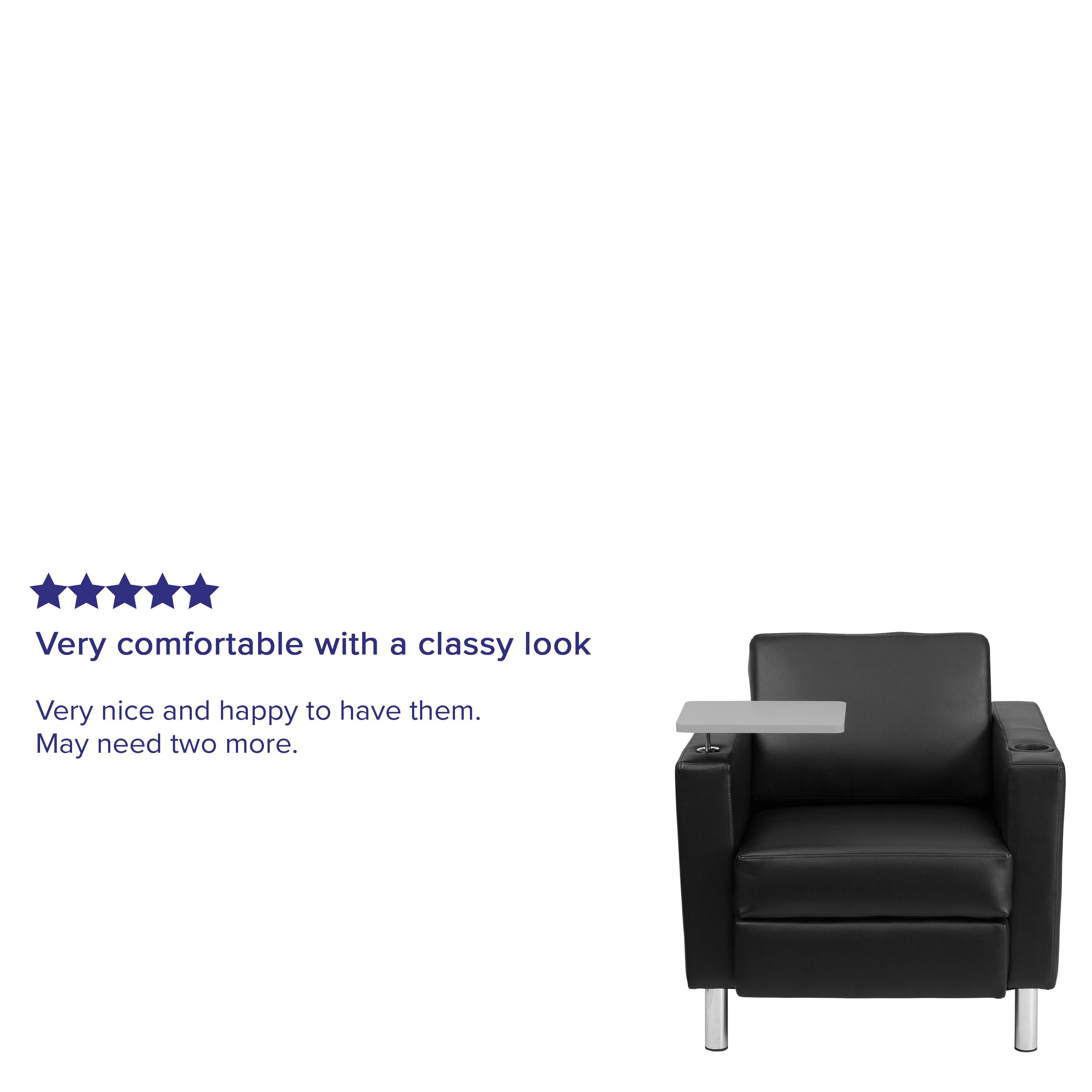 Very comfortable with a classy look

Very nice and happy to have them. May need two more.