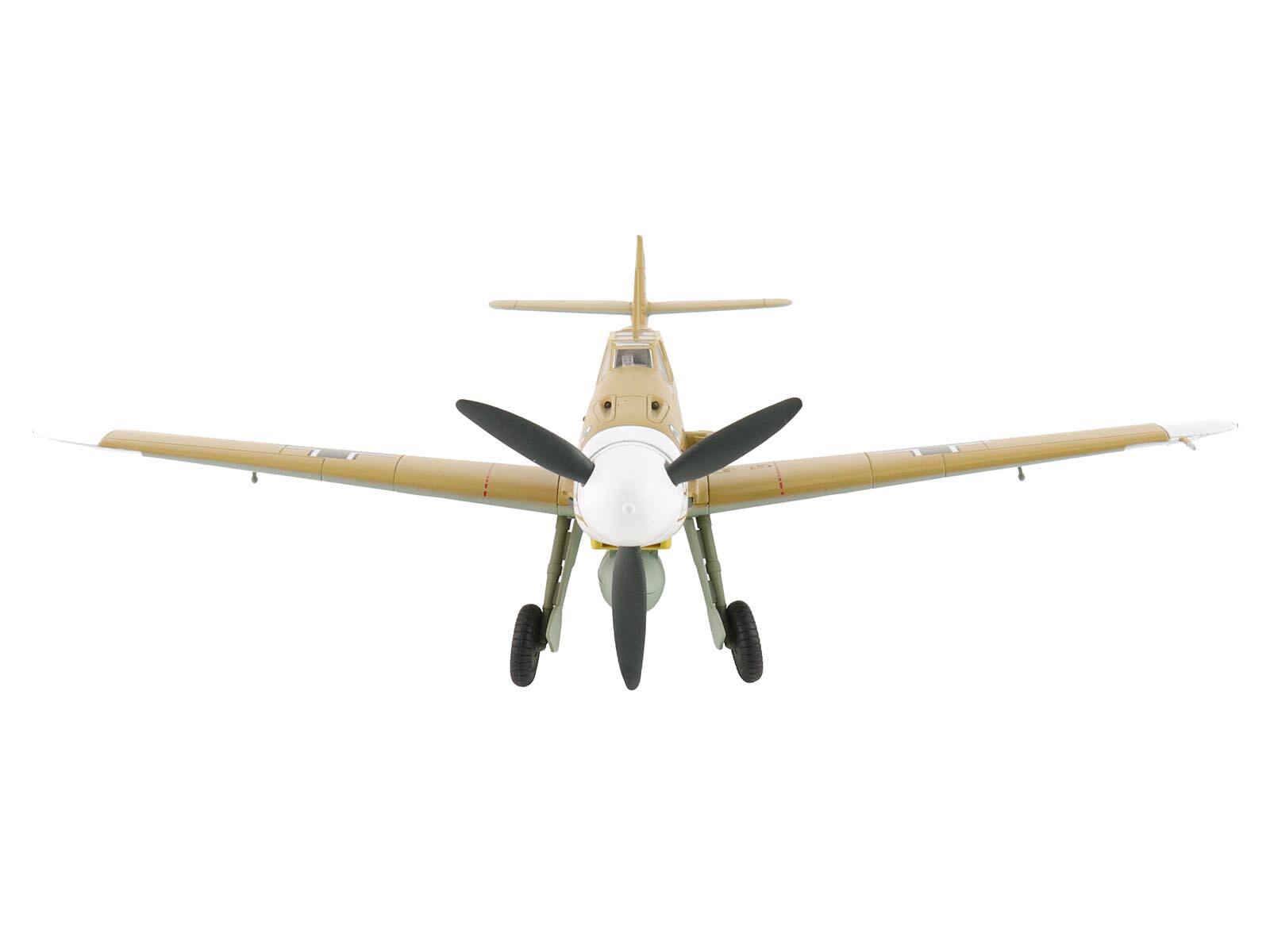 Alt View 2. Hobby Master - Messerschmitt Bf 109F-4 Fighter Aircraft "Marseille, Yellow 14" (1942) German Luftwaffe 1/48 Model by Hobby Master.