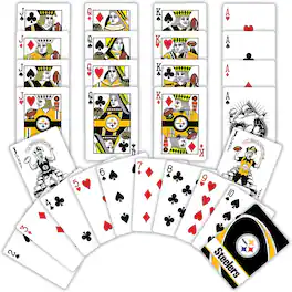 MasterPieces - Pittsburgh Steelers NFL Playing Cards - Black