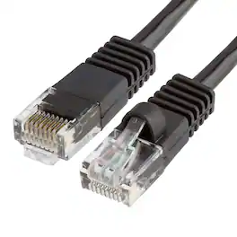 Cmple.com - Cmple - Cat5e Ethernet Cable 100 ft, 350 MHz UTP Cat 5e Ethernet Patch Cord, 1Gbps Network Lan Cables, RJ45 - Black
