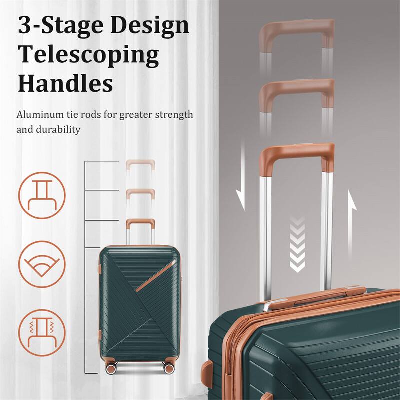 3-Stage Design Telescoping Handles  
Aluminum tie rods for greater strength and durability