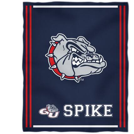 Front. Vive La Fete - Gonzaga Bulldogs 36'' x 48'' Children's Mascot Plush Blanket - Multicolor.