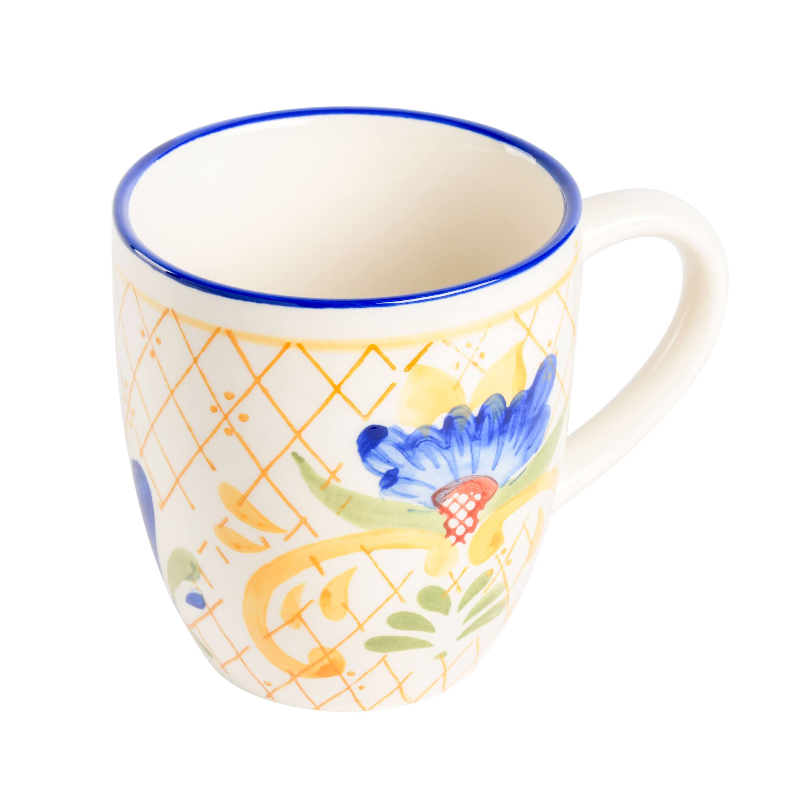 Alt View 2. Laurie Gates - Laurie Gates Tierra Tile 4 Piece 17.4 Ounce Hand Painted Stoneware Mug Set - Multi-Color.