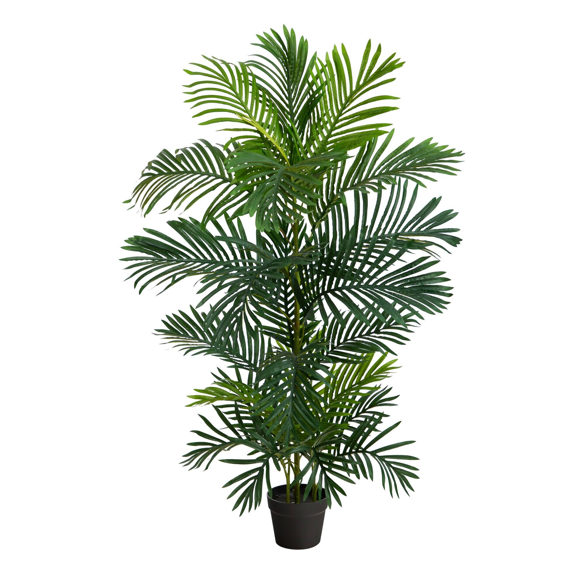 Front. BreeBe - 4' Areca Artificial Palm Tree UV Resistant (Indoor/Outdoor) - Green.