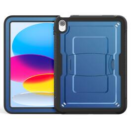 Dteck - Rugged Case for iPad A16 11th Gen 2025 / iPad 10th Gen 10.9" 2022, Heavy Duty Shockproof Cover with Kickstand - Blue