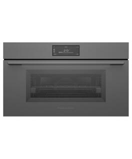 Fisher & Paykel - 30" 1.9 Cu. Ft. Single Combination Steam Oven, 6.8" Touchscreen - Compact - Minimal Grey - Gray
