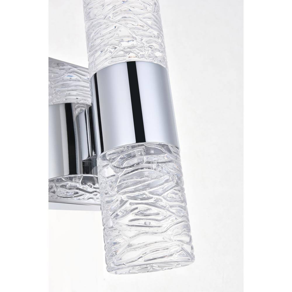 Alt View 7. Elegant Lighting - Vega 2 light Chrome LED Wall Sconce - Chrome.