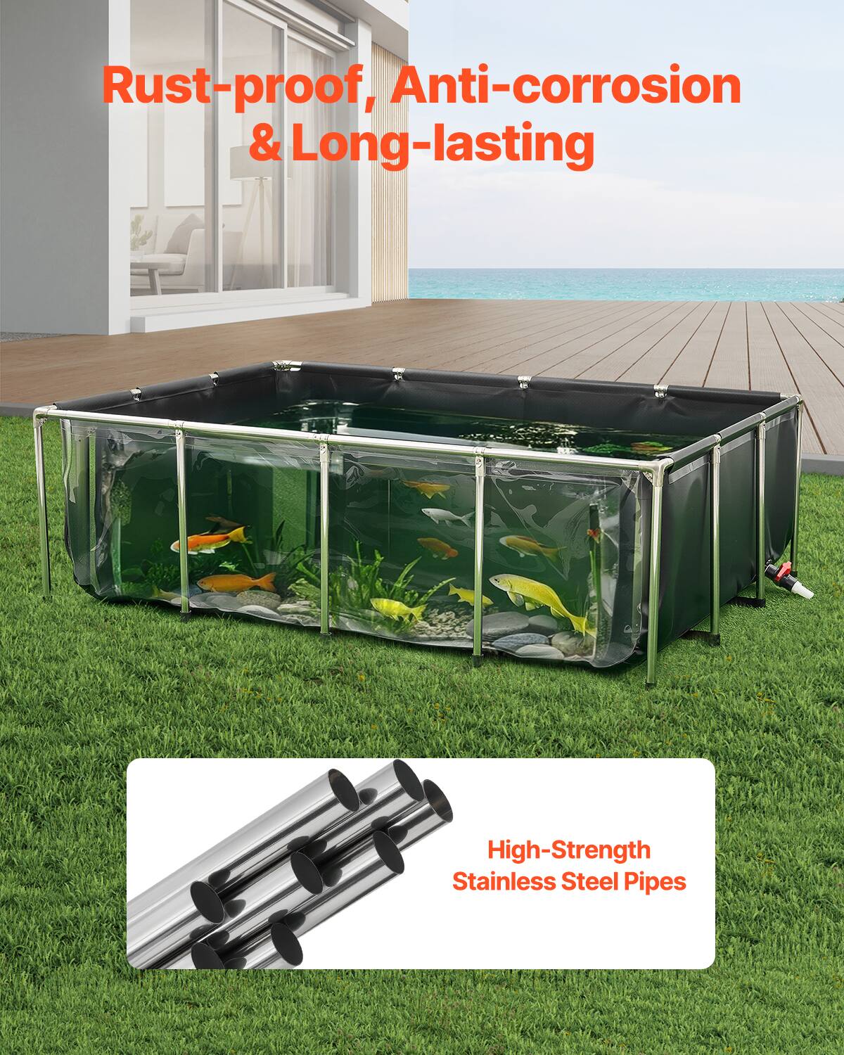 Rust-proof, Anti-corrosion & Long-lasting  
High-Strength Stainless Steel Pipes