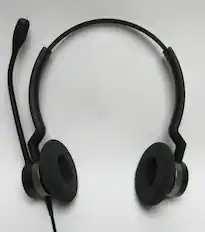 Front. Jabra - BIZ 2300 QD Duo Headset - Stereo - Wired - 150 Hz - 4.50 kHz - Over-the-head - Binaural - Supra-aural - 3.53 ft Cable - Black.