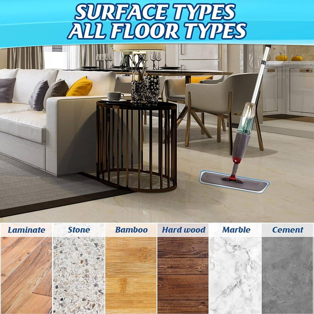 SURFACE TYPES  
ALL FLOOR TYPES  

Laminate  
Stone  
Bamboo  
Hard wood  
Marble  
Cement