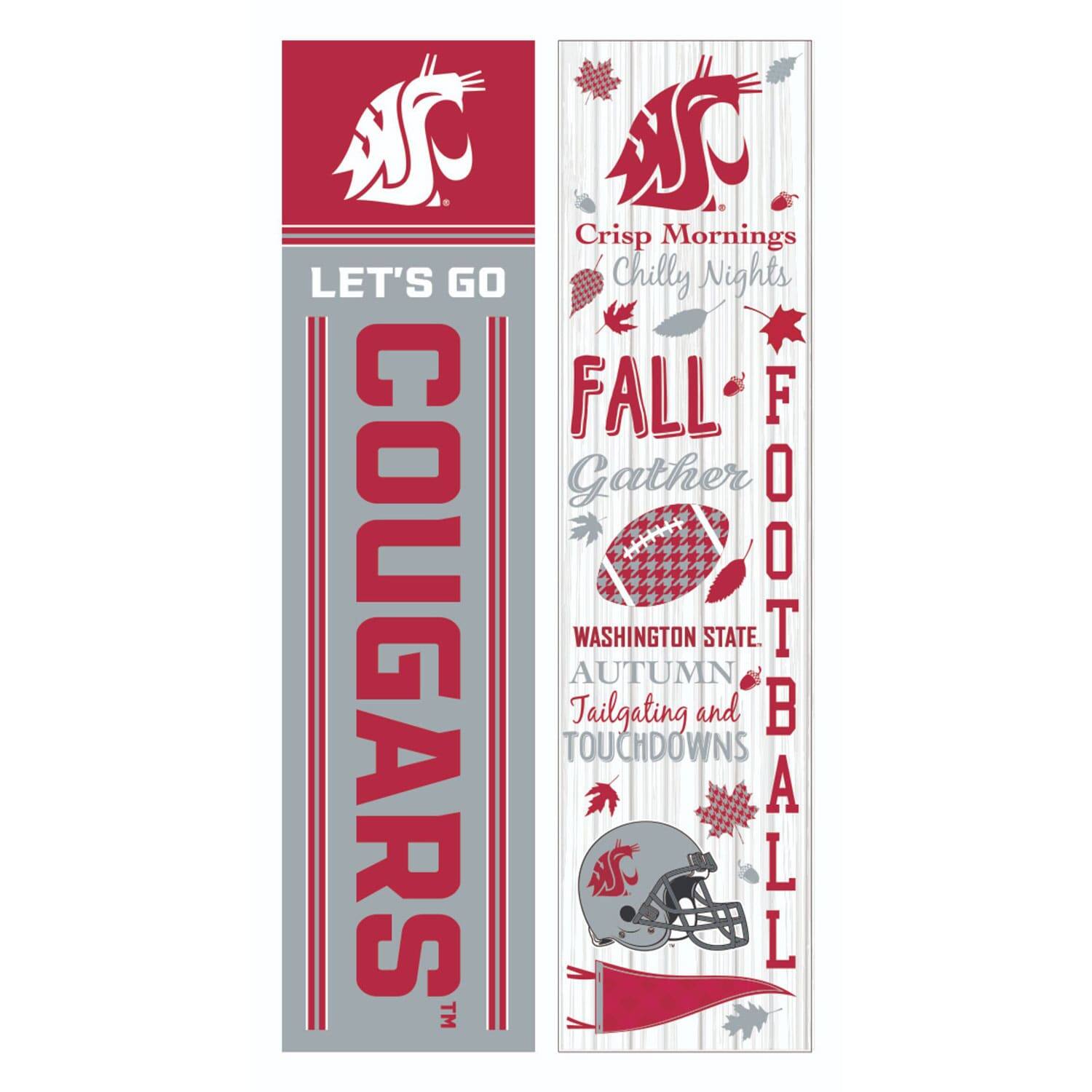 Evergreen Enterprises - Washington State Cougars 47" Double Sided Fall Leaner Fan Sign - Multicolor
