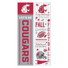 Evergreen Enterprises - Washington State Cougars 47" Double Sided Fall Leaner Fan Sign - Multicolor