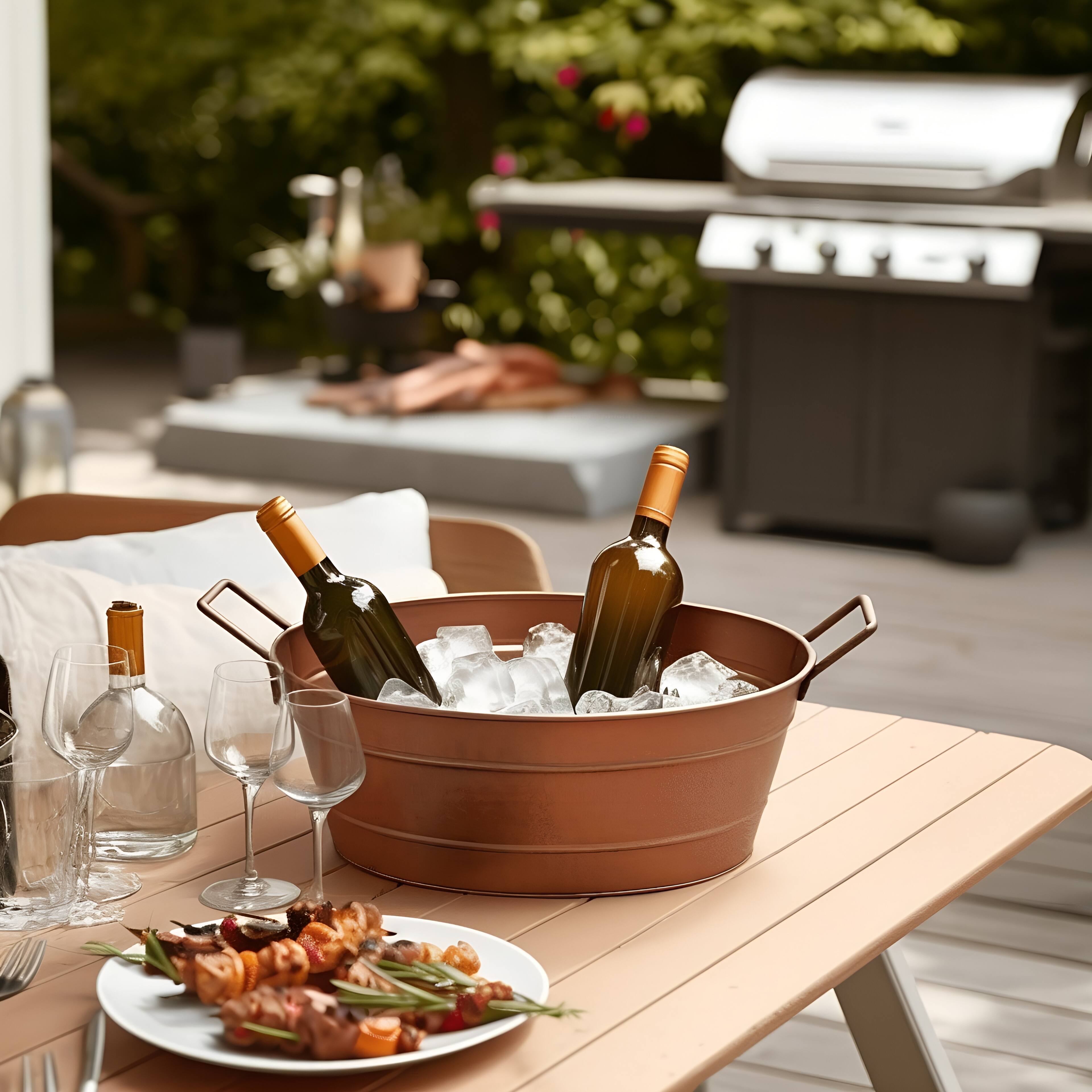 Alt View 5. Manhattan Lane - Thea Oval Shape Hammered texture Metal Tub with 2 Side Handles - Copper.