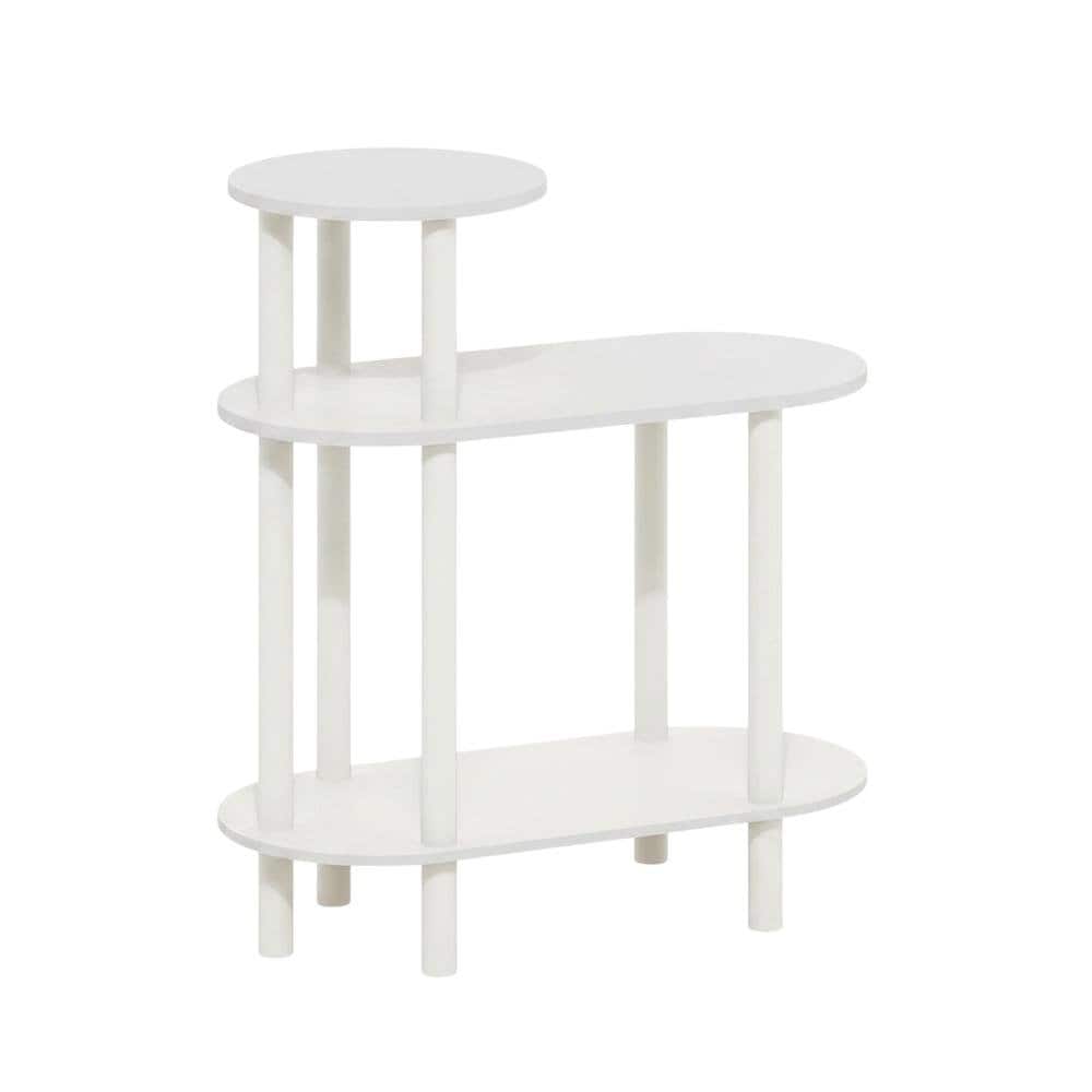 FurniFact - Oval 3-Tier Side Table with Open Shelves - White price history on PriceWatchPro