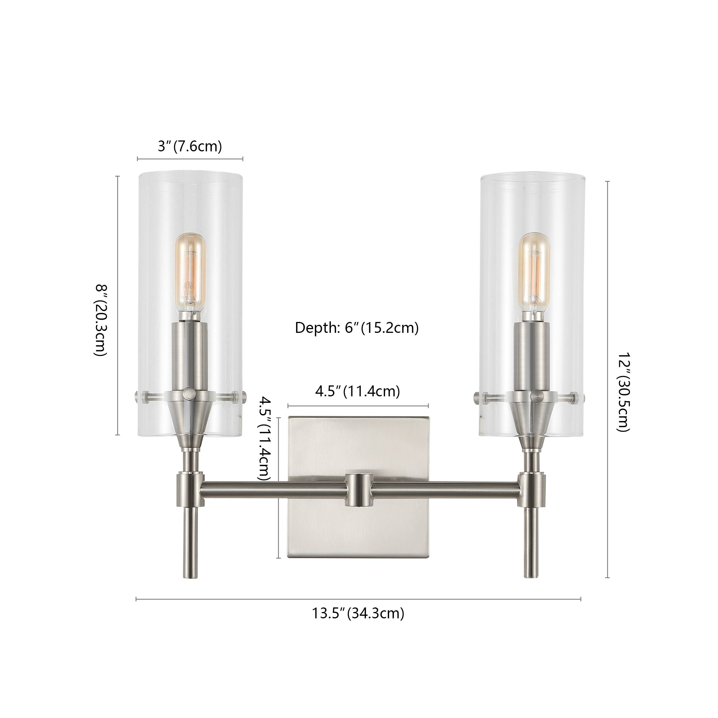 3" (7.6cm)  
8" (20.3cm)  
4.5" (11.4cm)  
Depth: 6" (15.2cm)  
12" (30.5cm)  
13.5" (34.3cm)