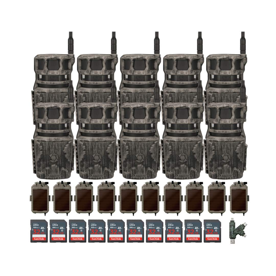 Stealth Cam - Revolver 40MP Pro 360 Degree Cellular Trail Camera Bundle