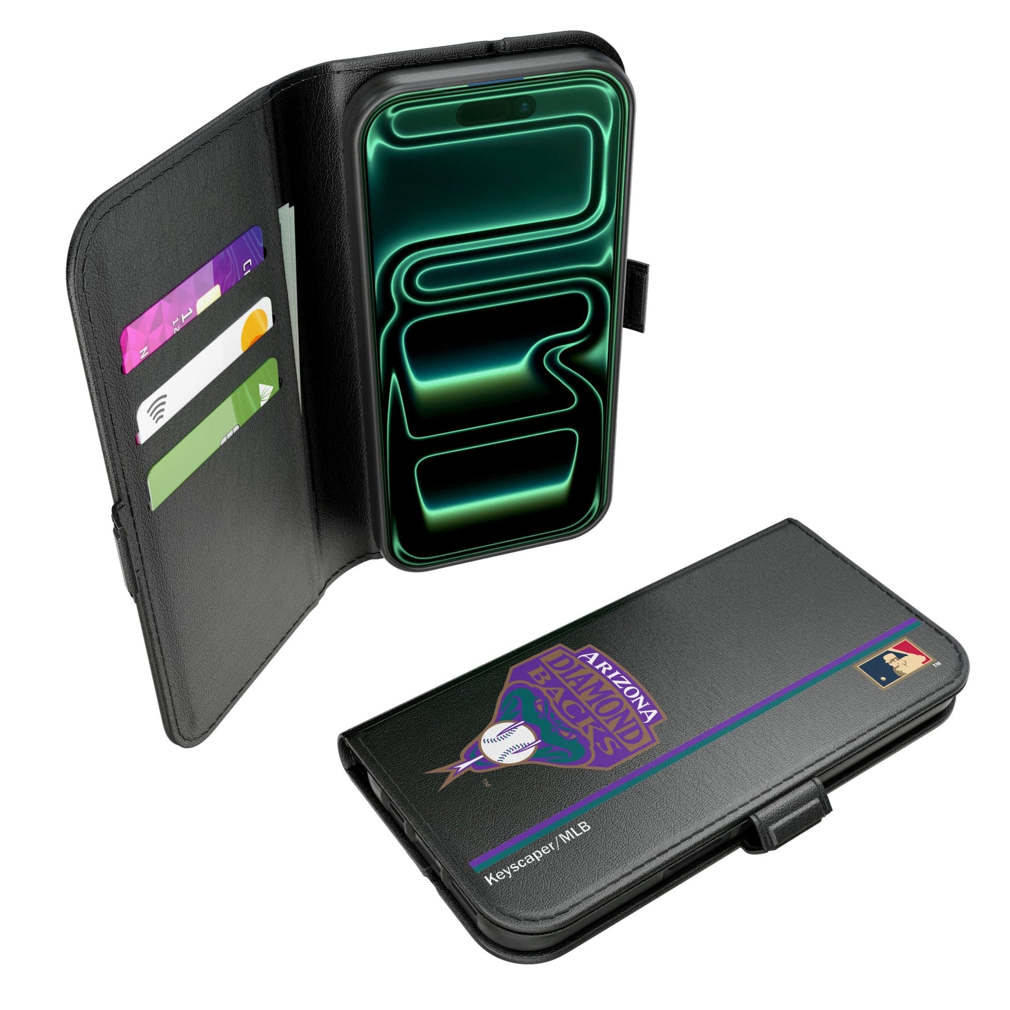 Keyscaper - MLB - Arizona Diamondbacks iPhone Folio 2.0 Case - 17 Pro Max - Black price history on PriceWatchPro