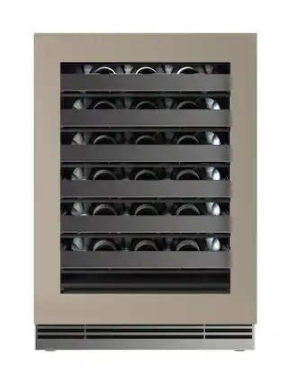 Front. U-Line - 24"W. 2.8 Cu.Ft. Built-In Wine Refrigerator-Panel Ready Frame w. Glass - Panel Ready.
