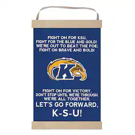 Jardine - Kent State Golden Flashes 12'' x 20'' Fight Song Banner Sign - Blue
