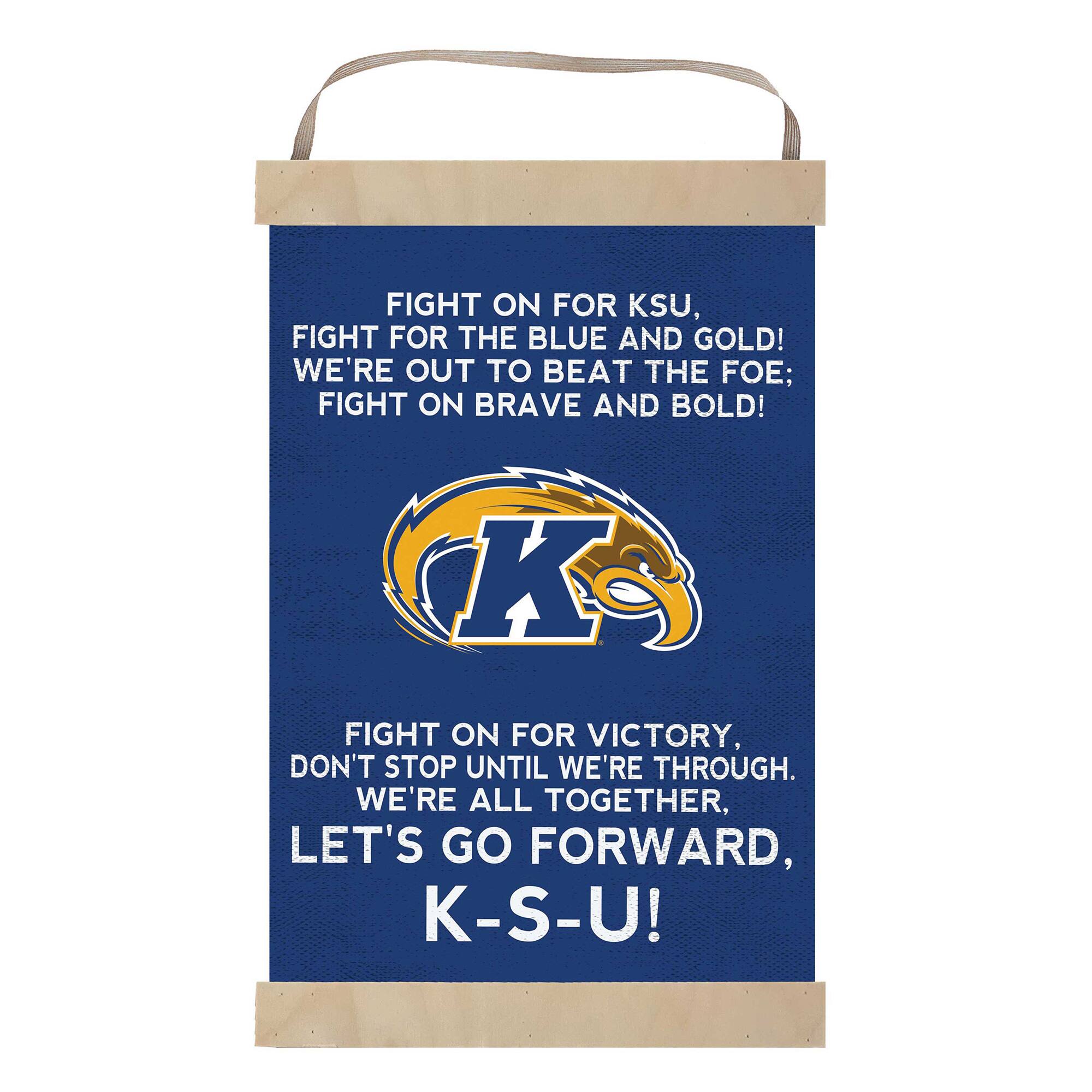 Kent State Golden Flashes 12'' x 20'' Fight Song Banner Sign