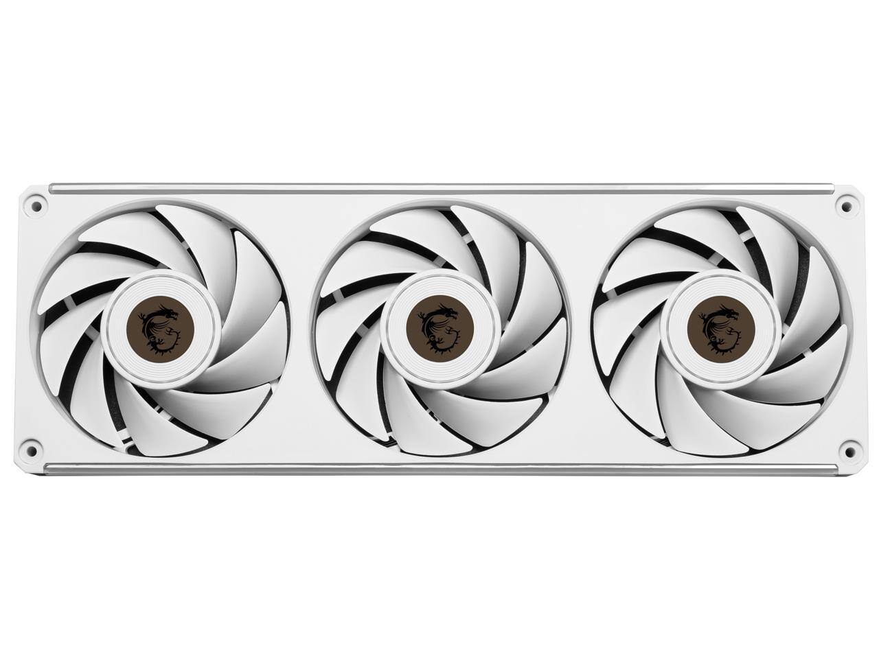 Alt View 5. MSI - MAG CORELIQUID C360 V2 WHITE,USA,CA, 3x R series ARGB Fan (All-in-one), ARGB Block, Color Box, Pallet packing - White.