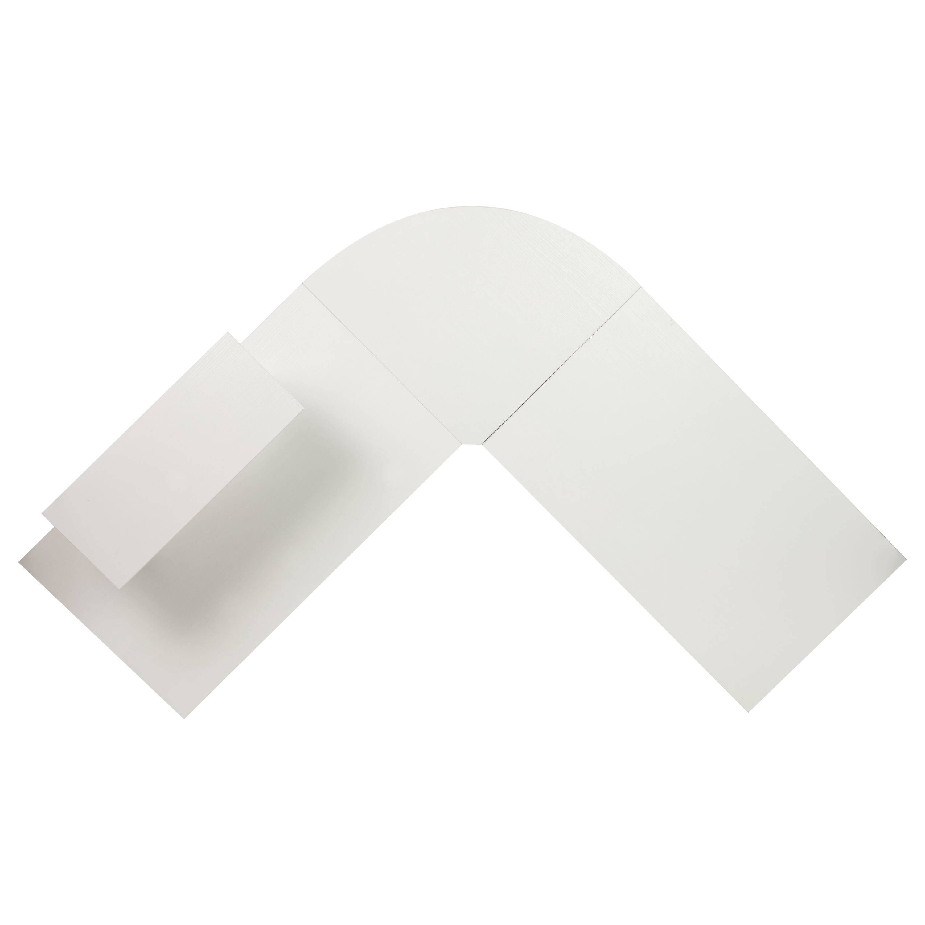 Alt View 7. Emma + Oliver - L-Shaped Computer Desk, Gaming Desk, Home Office Desk, Frame - White Top/Black Frame.