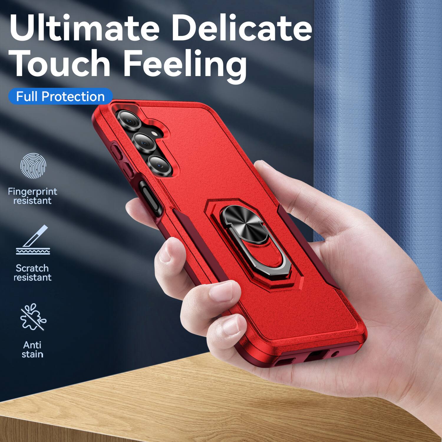 Ultimate Delicate Touch Feeling  
Full Protection  
Fingerprint resistant  
Scratch resistant  
Anti stain