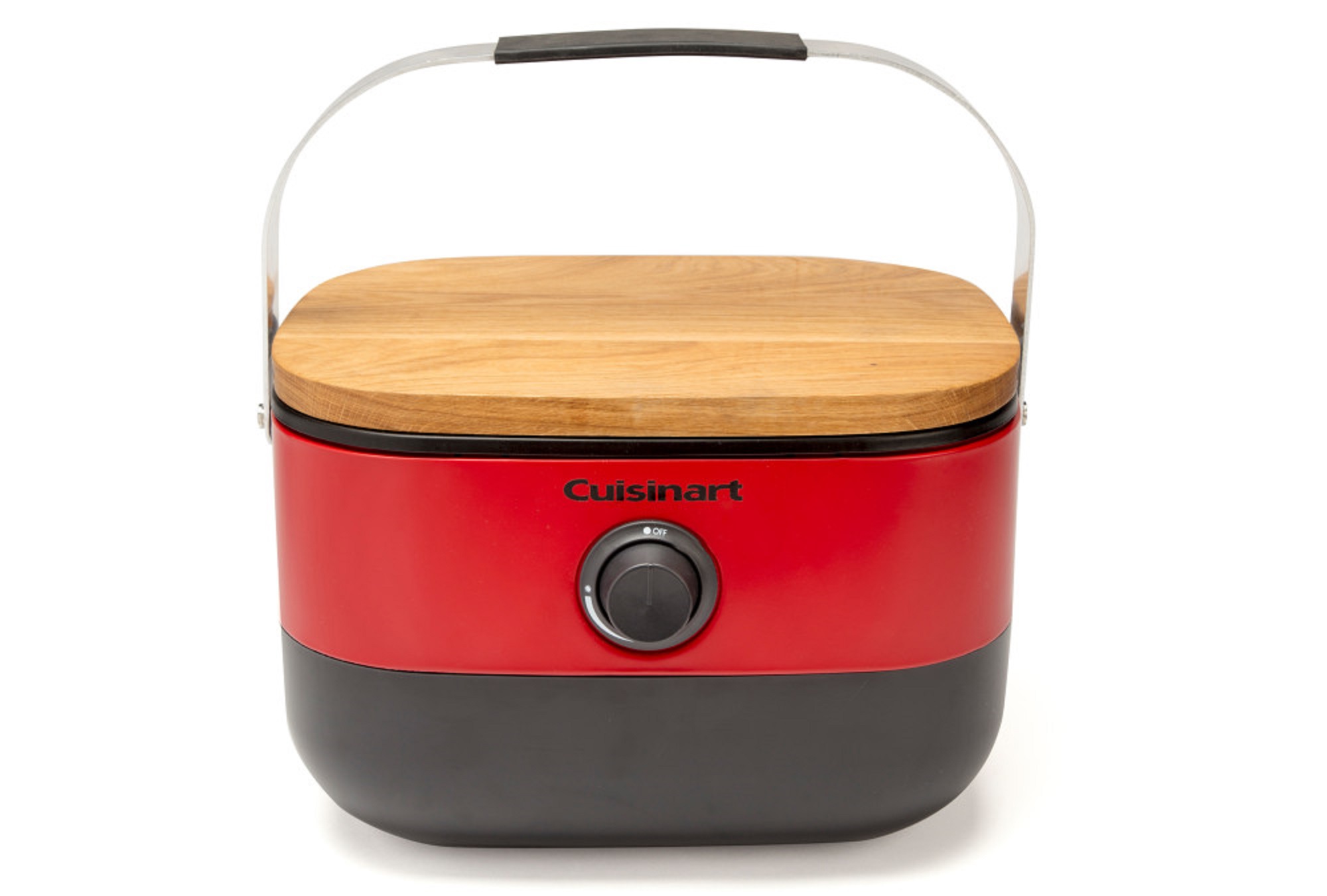 Angle View: Cuisinart - Venture™ Portable Gas Grill - Red/Black/Wood