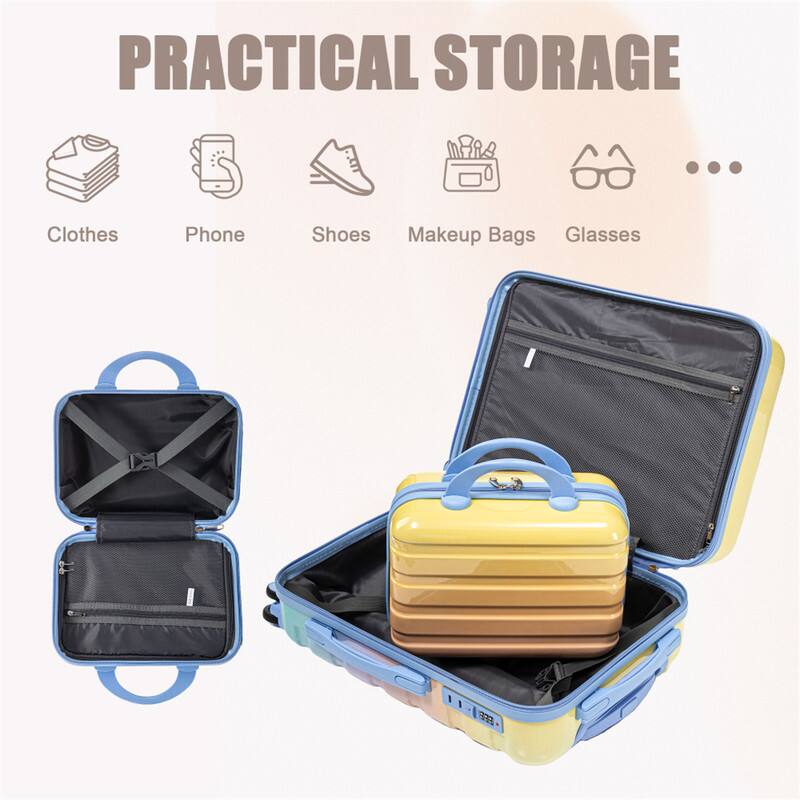 PRACTICAL STORAGE

Clothes  
Phone  
Shoes  
Makeup Bags  
Glasses