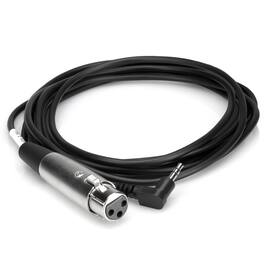 Hosa Technology - 3.5mm Stereo Mini Angled Male to 3-Pin XLR Female Cable, 1'