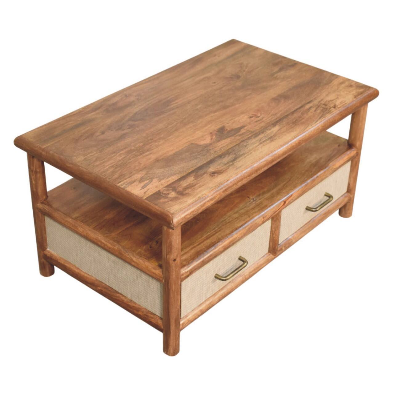 Alt View 2. Artisan Furniture - Solara Rattan Coffee Table - Light Brown.