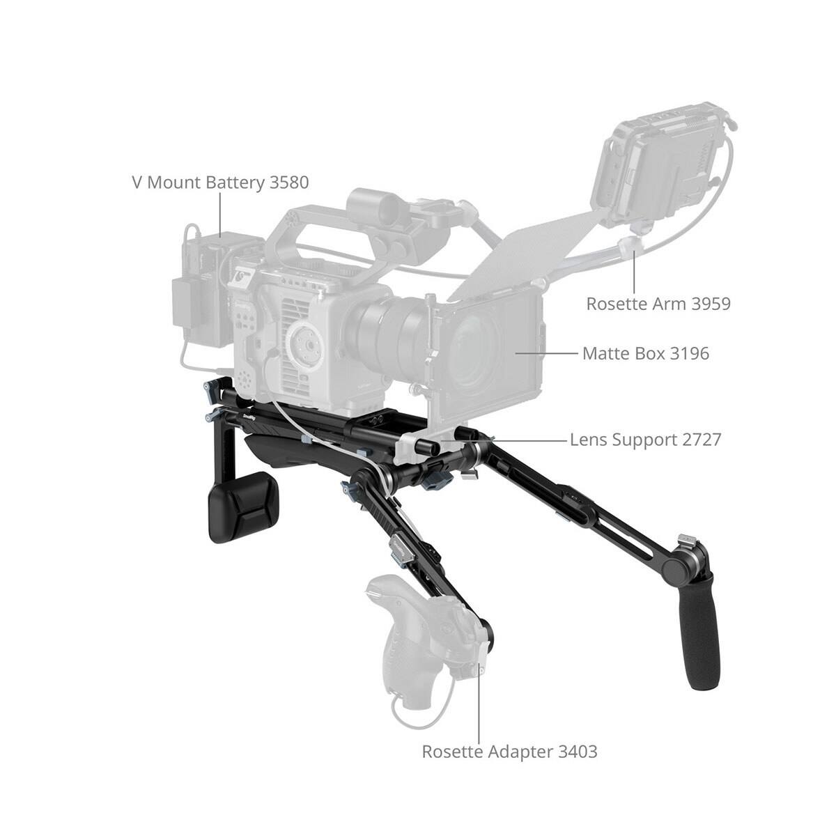 V Mount Battery 3580  
Rosette Arm 3959  
Matte Box 3196  
Lens Support 2727  
Rosette Adapter 3403