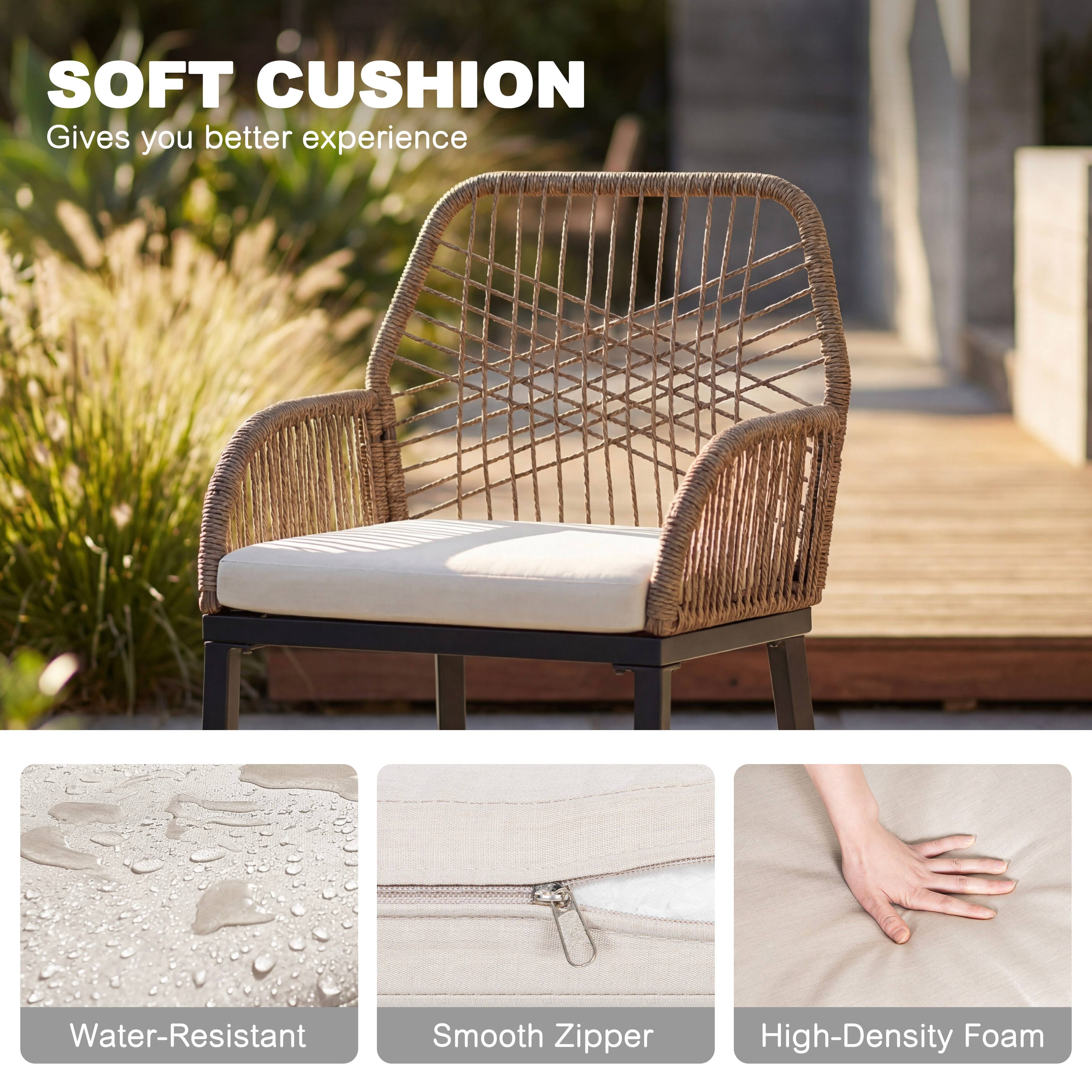 SOFT CUSHION  
Gives you better experience  

Water-Resistant  
Smooth Zipper  
High-Density Foam